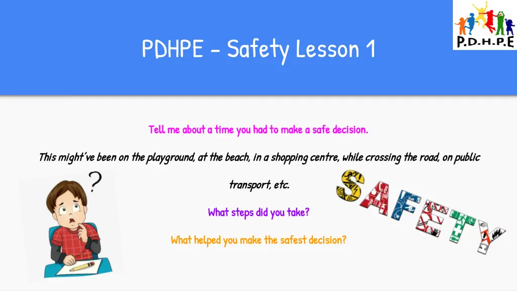 pdhpe safety lesson 1 4