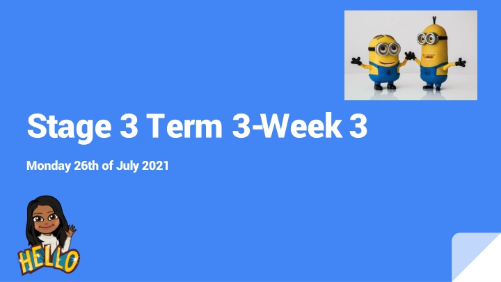 stage 3 term 3 week 3