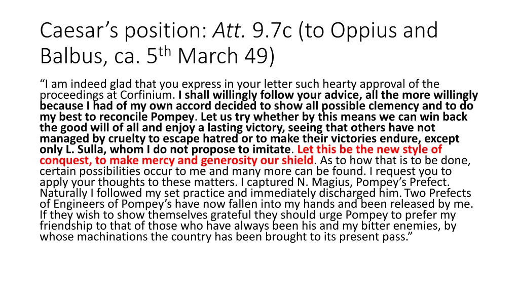 caesar s position att 9 7c to oppius and balbus 1