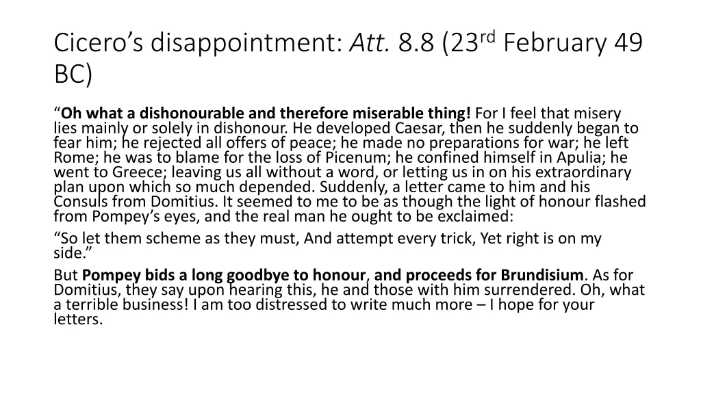 cicero s disappointment att 8 8 23 rd february