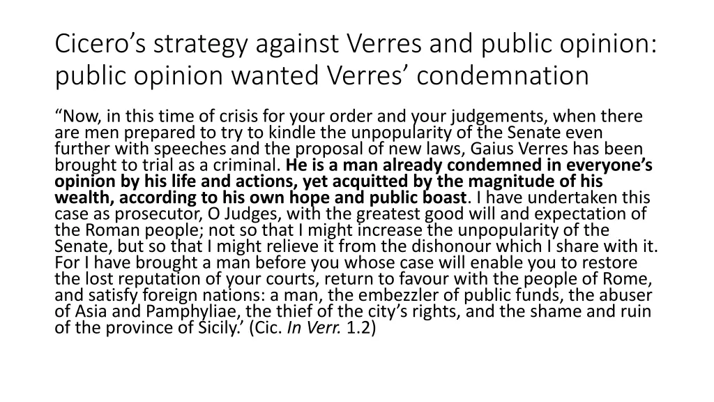 cicero s strategy against verres and public 3