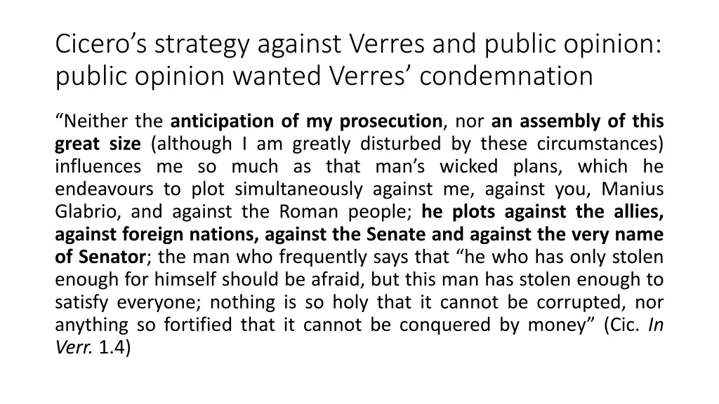 cicero s strategy against verres and public 4