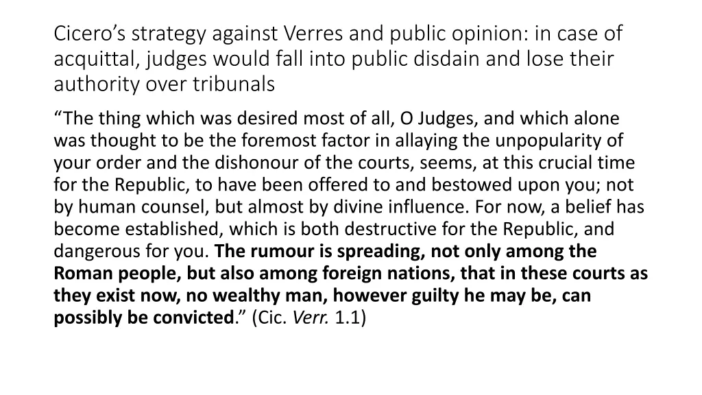 cicero s strategy against verres and public 6