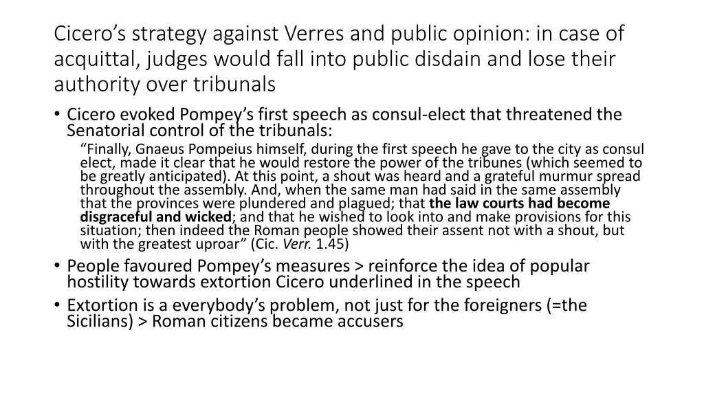 cicero s strategy against verres and public 7