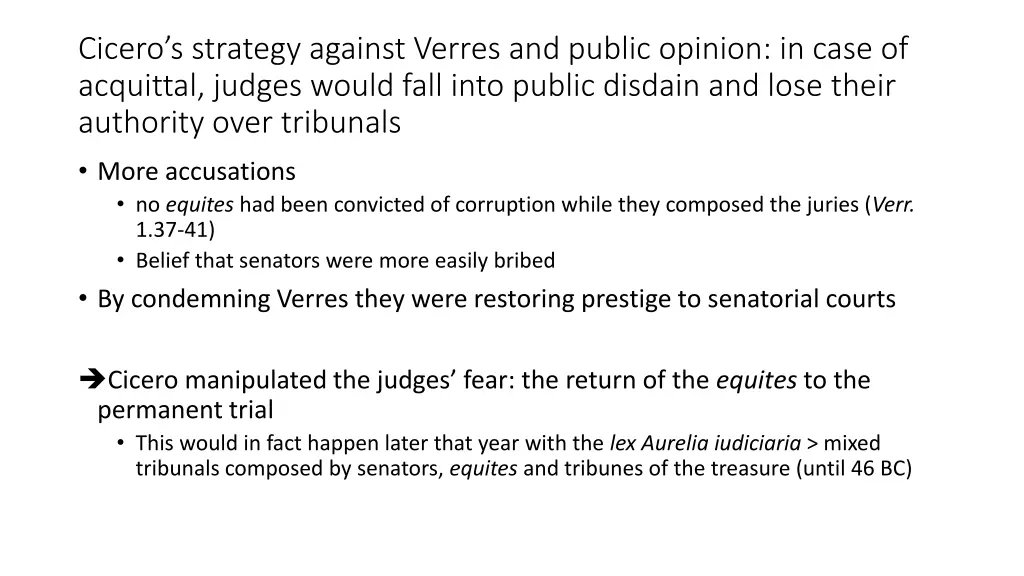 cicero s strategy against verres and public 8