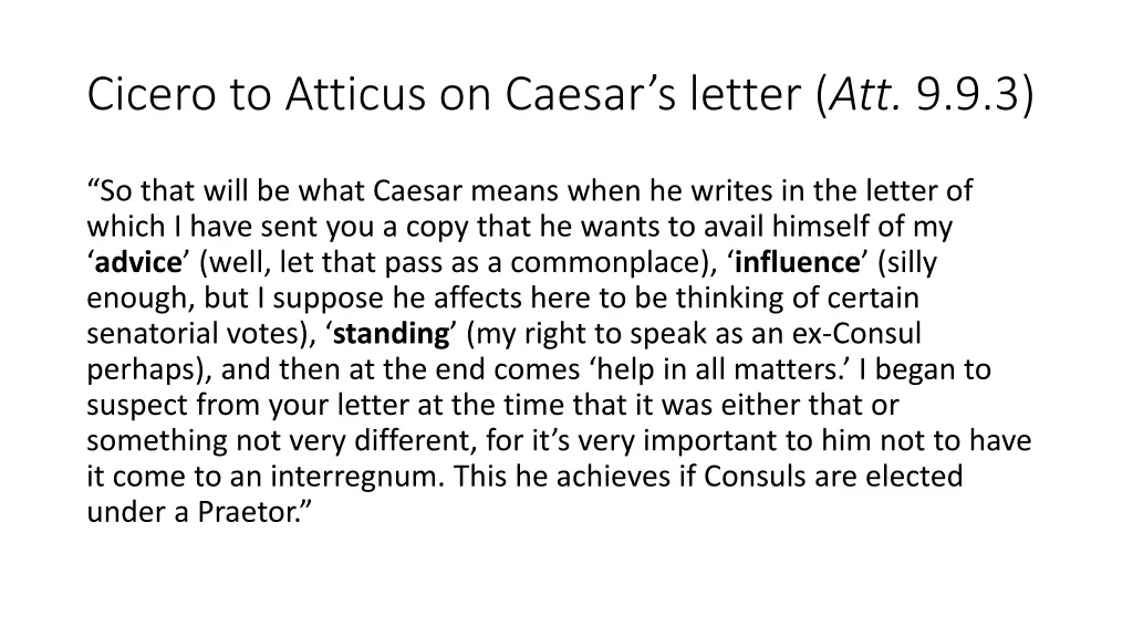 cicero to atticus on caesar s letter att 9 9 3