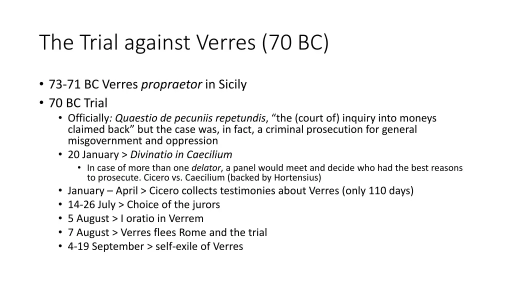 the trial against verres 70 bc