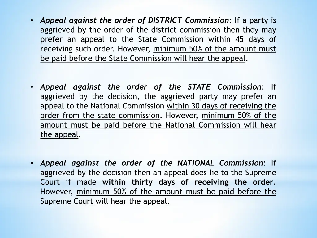 appeal against the order of district commission