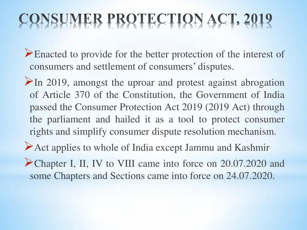 consumer protection act 2019