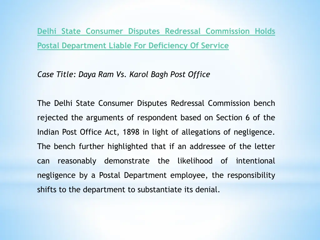 delhi state consumer disputes redressal