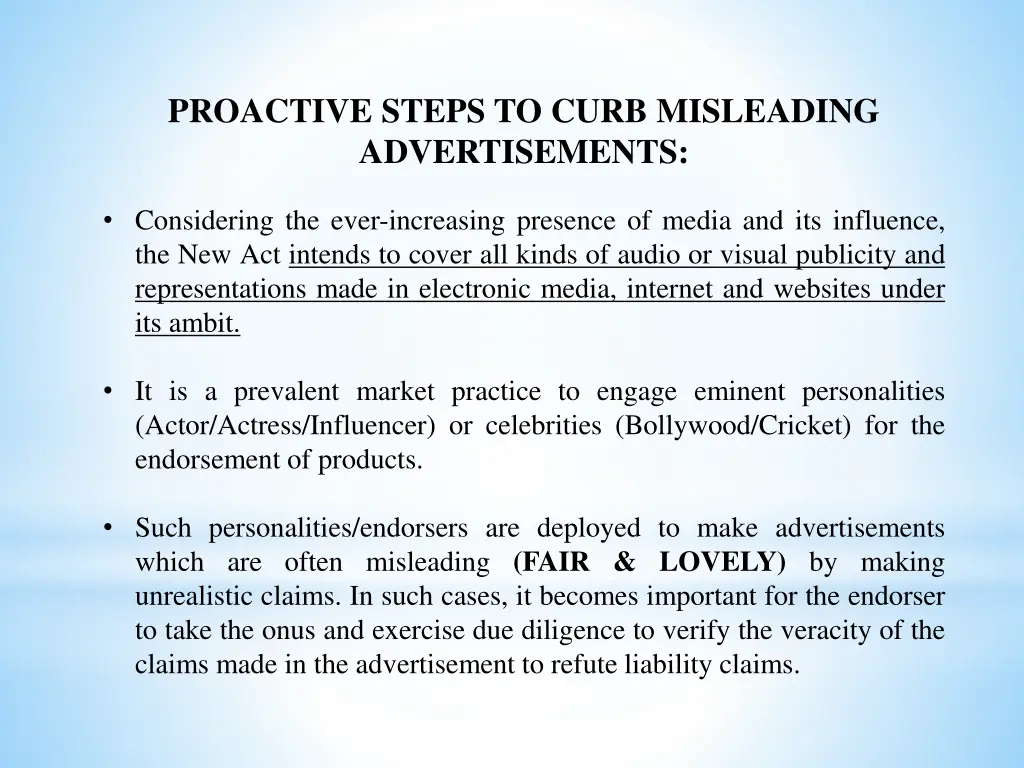 proactive steps to curb misleading advertisements