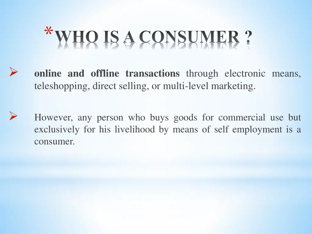 who is a consumer