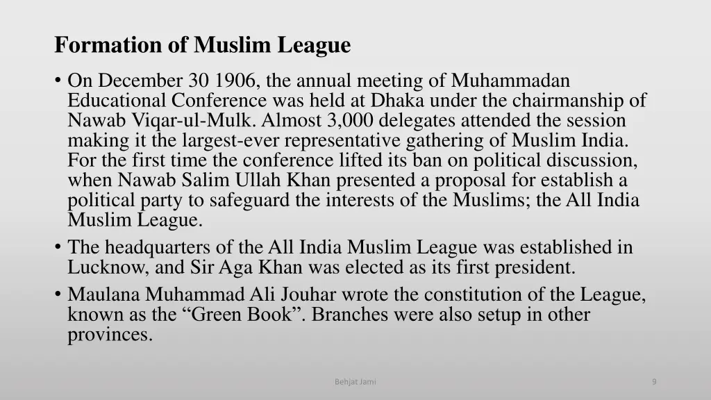 formation of muslim league on december 30 1906