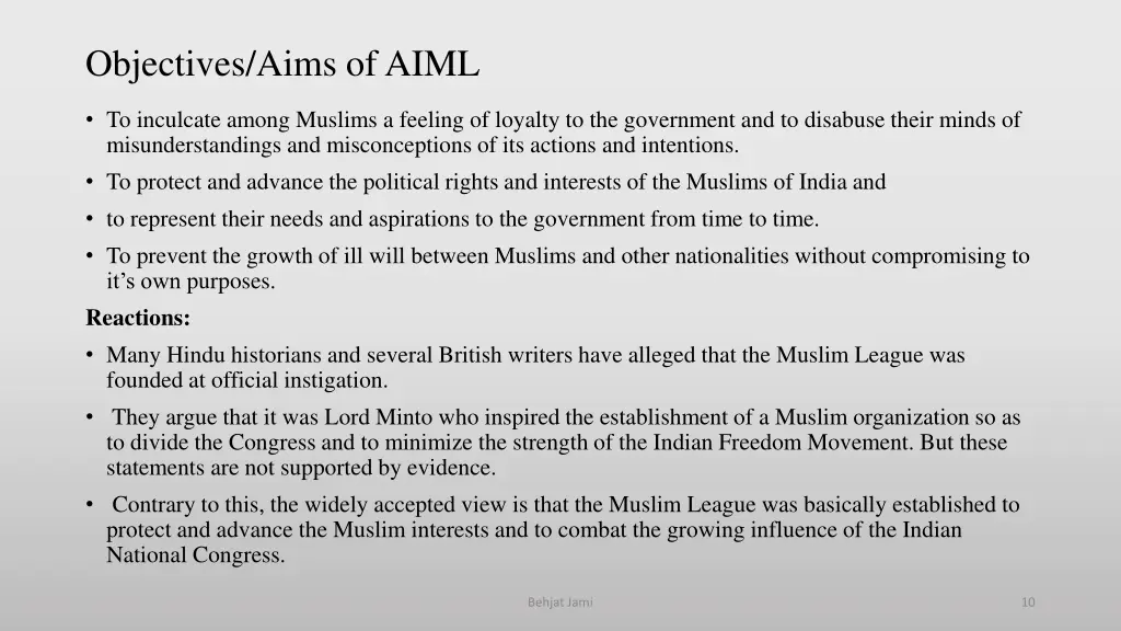 objectives aims of aiml