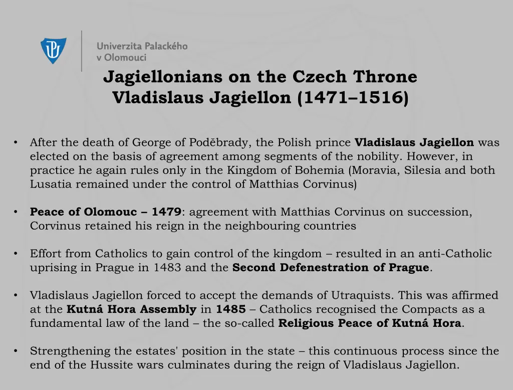 jagiellonians on the czech throne vladislaus