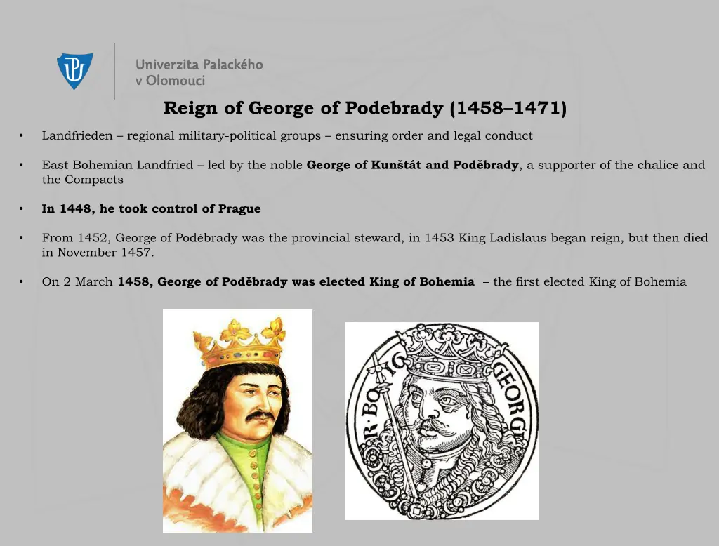 reign of george of podebrady 1458 1471