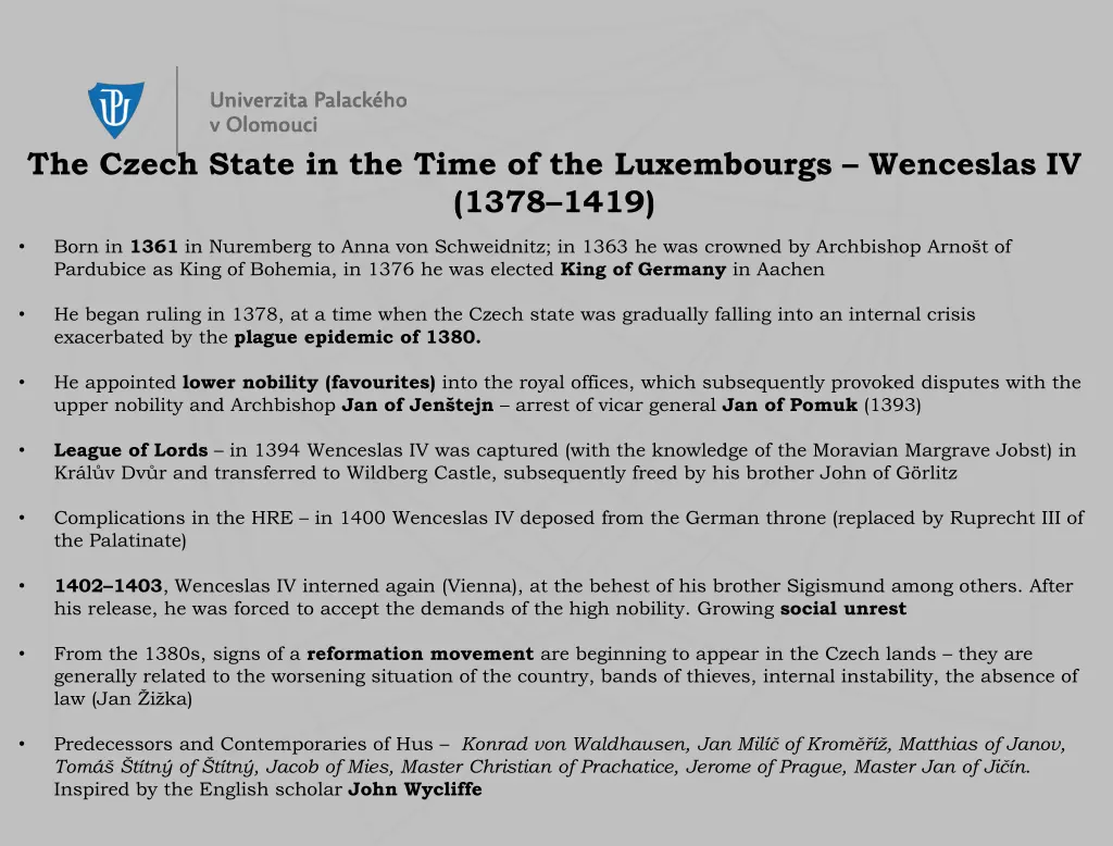 the czech state in the time of the luxembourgs 5