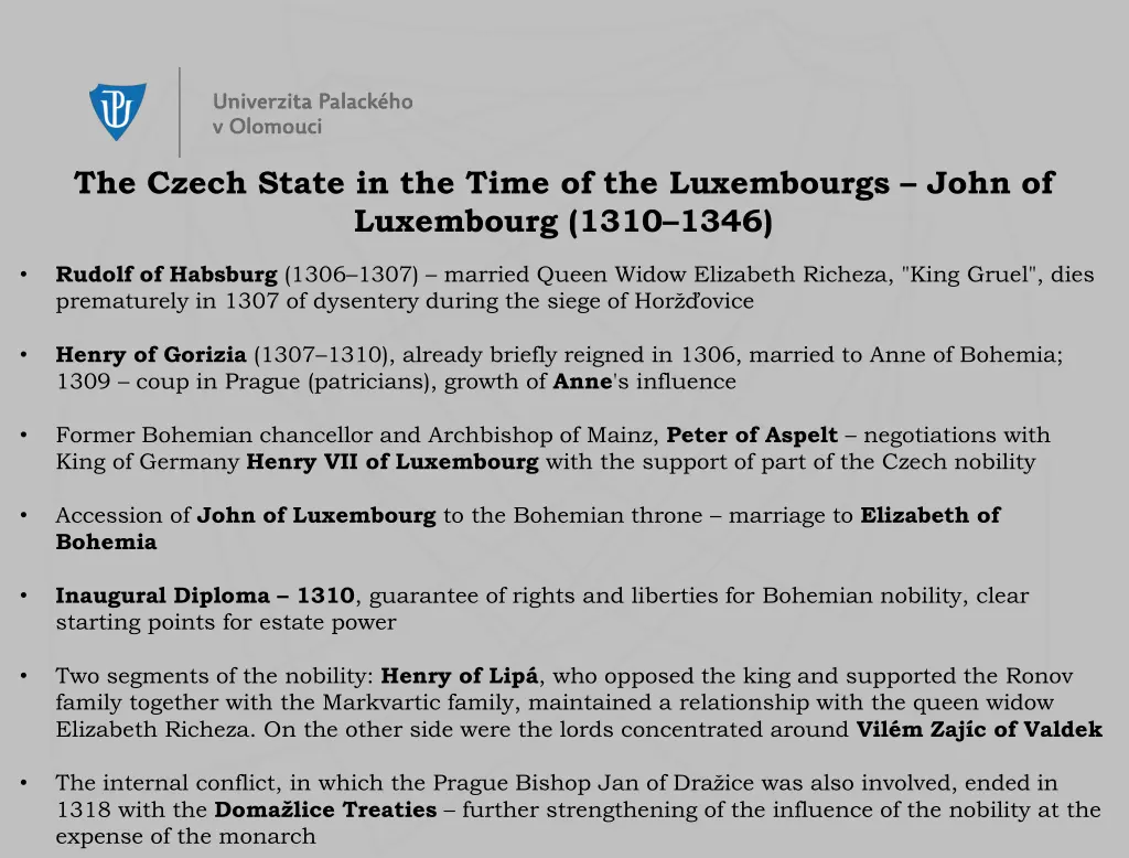 the czech state in the time of the luxembourgs