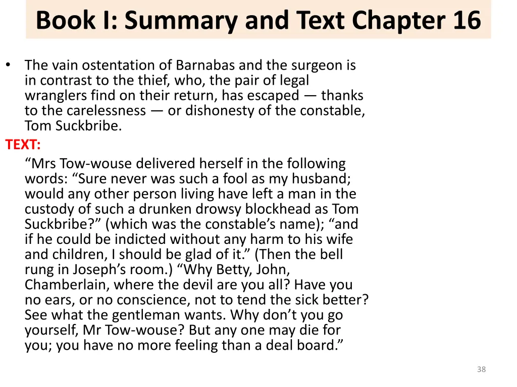 book i summary and text chapter 16