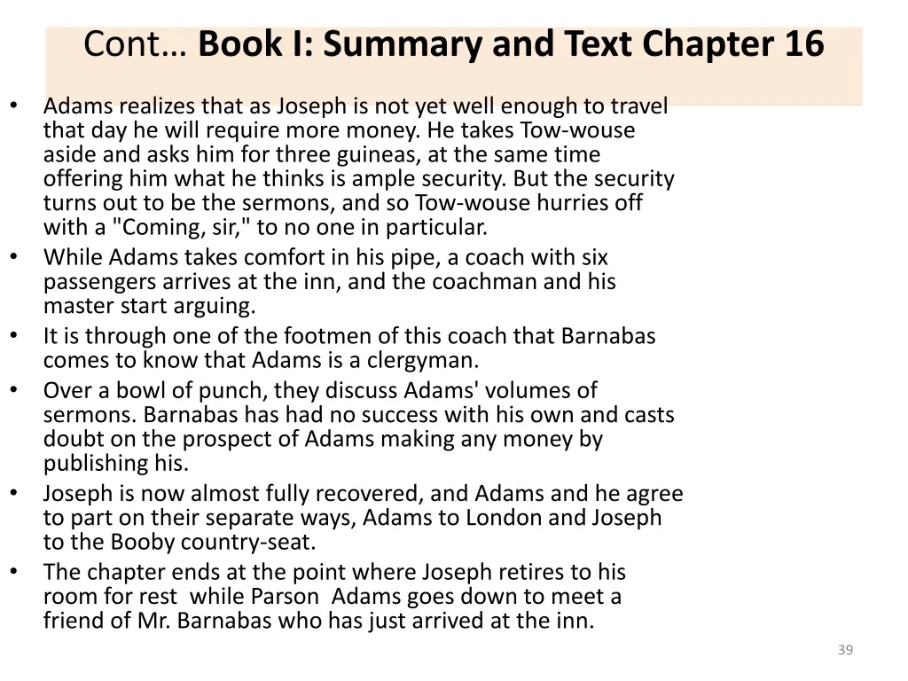 cont book i summary and text chapter 16