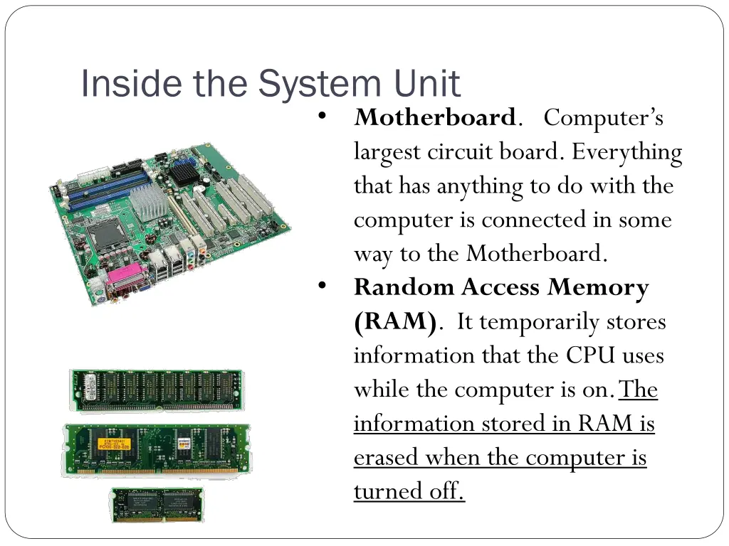 inside the system unit 1