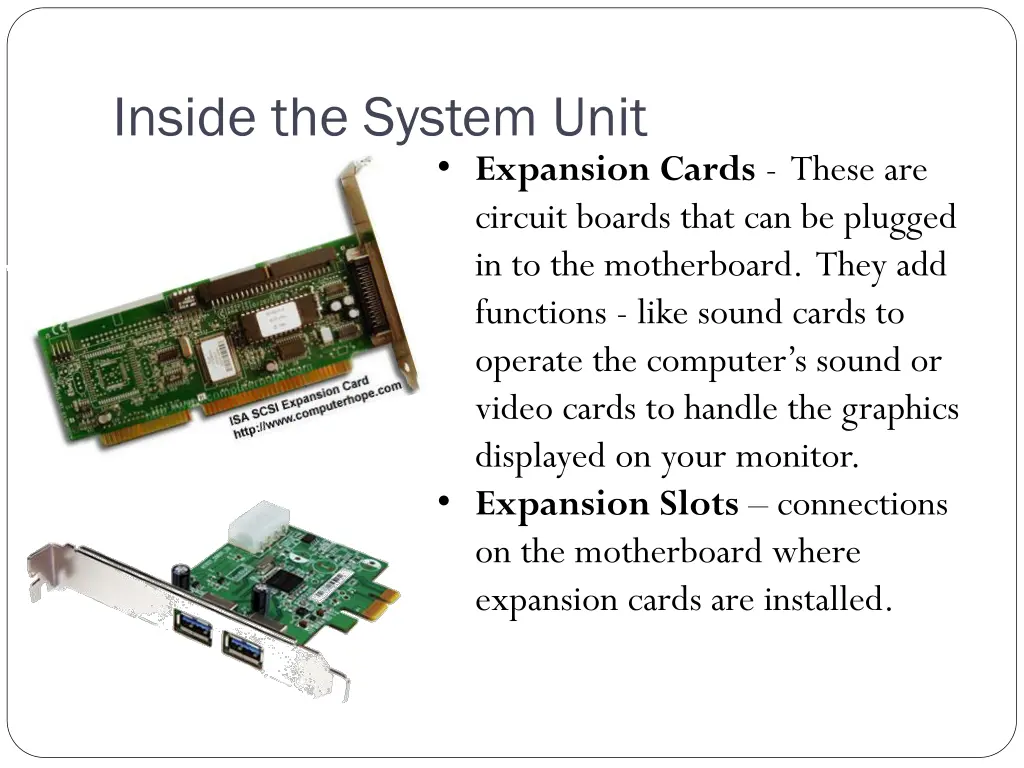 inside the system unit 3