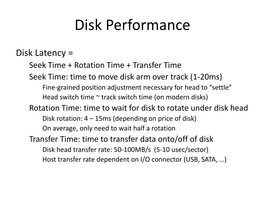 disk performance