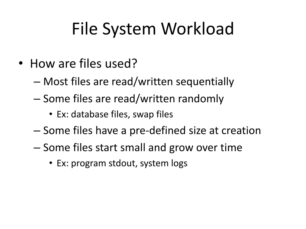 file system workload 4