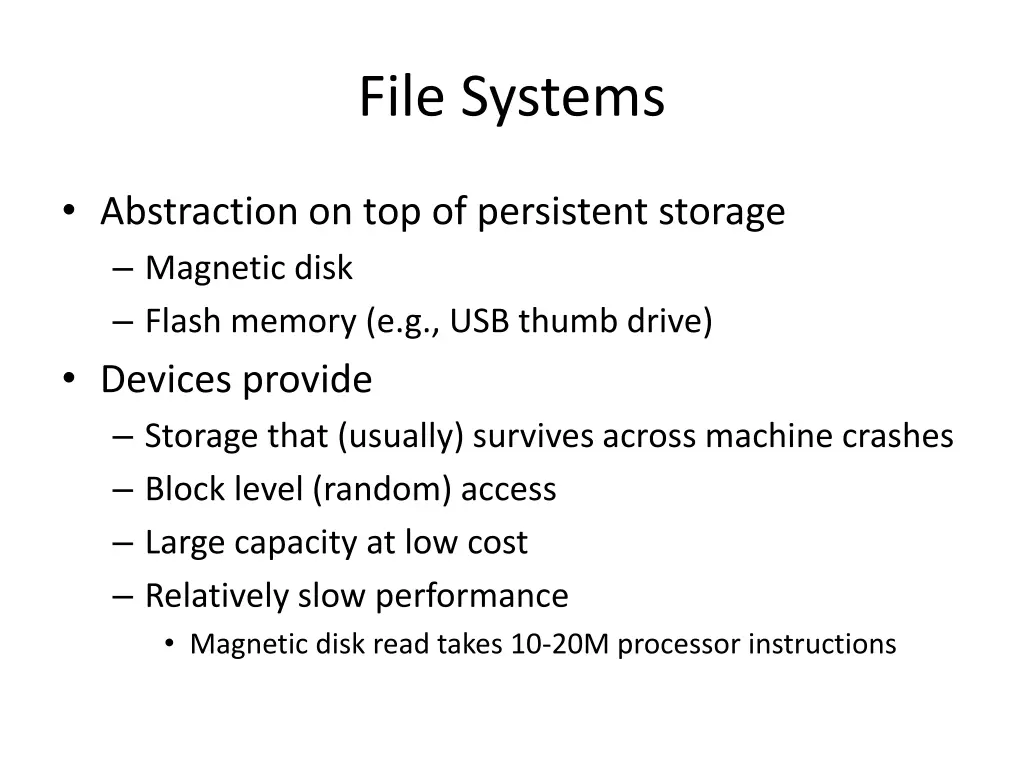 file systems