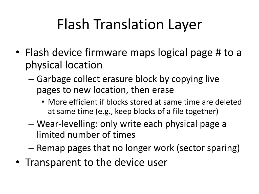 flash translation layer