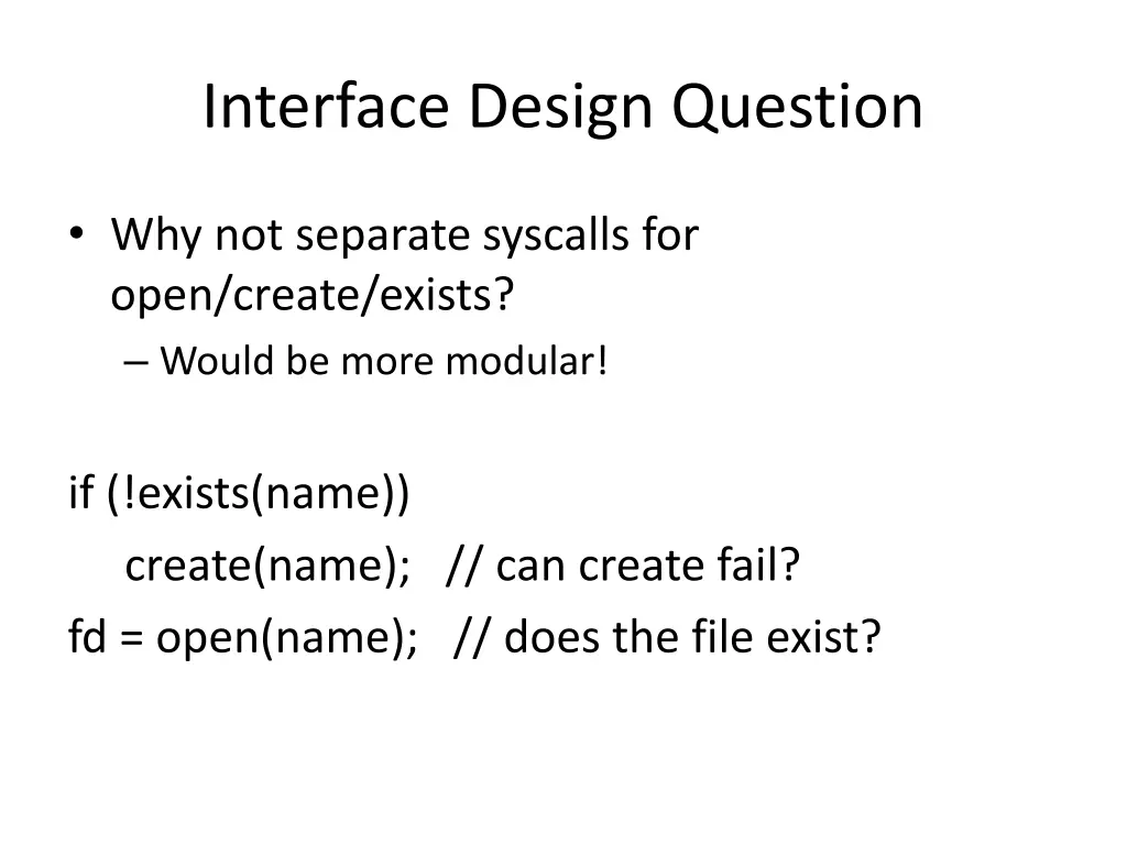 interface design question