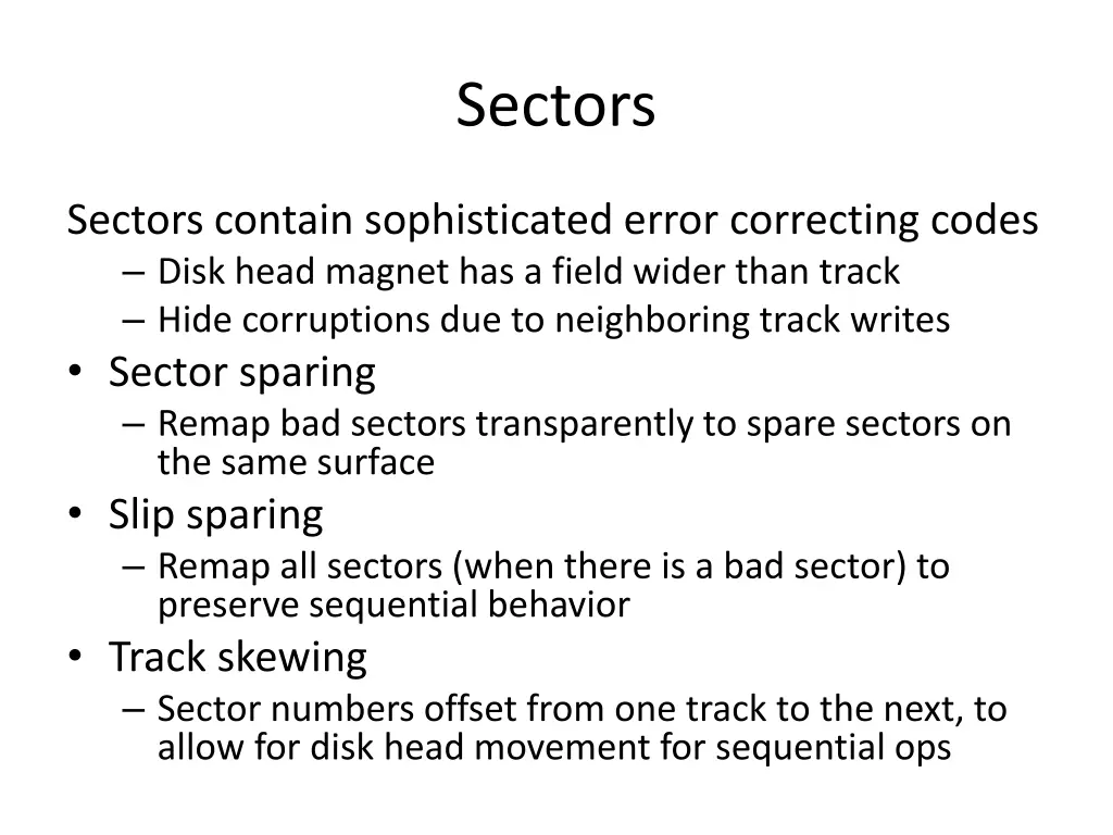 sectors