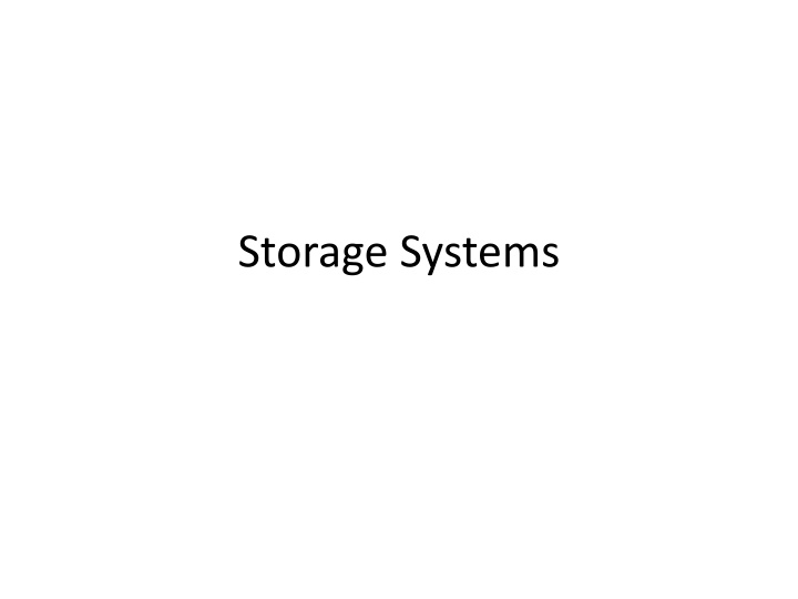 storage systems