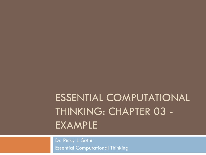 essential computational thinking chapter