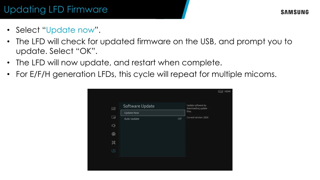 updating lfd firmware 3