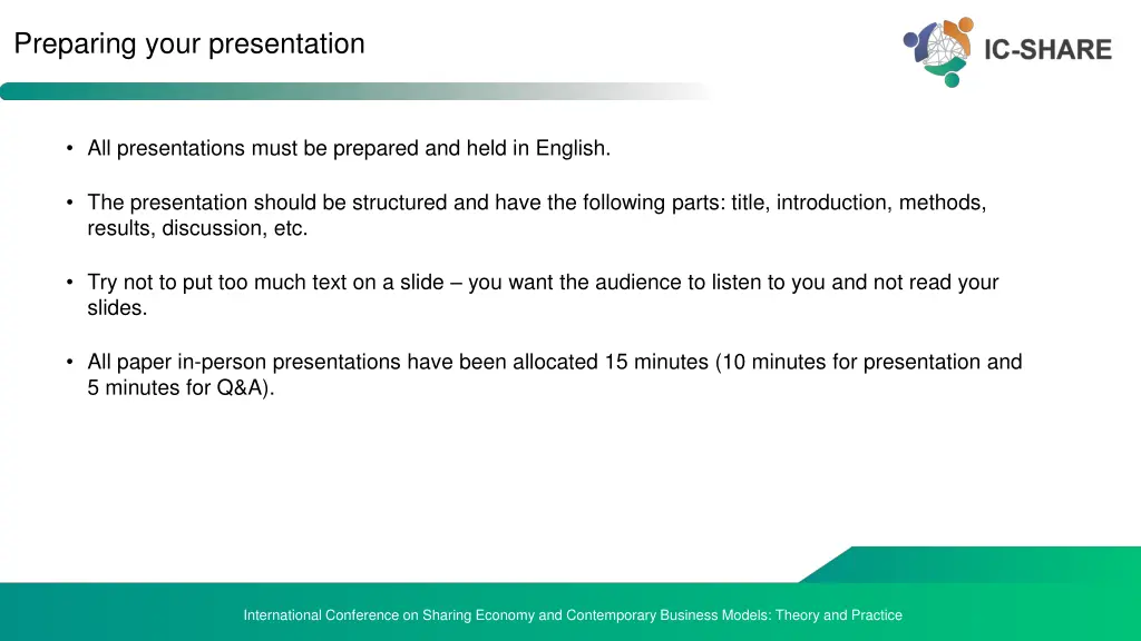 preparing your presentation