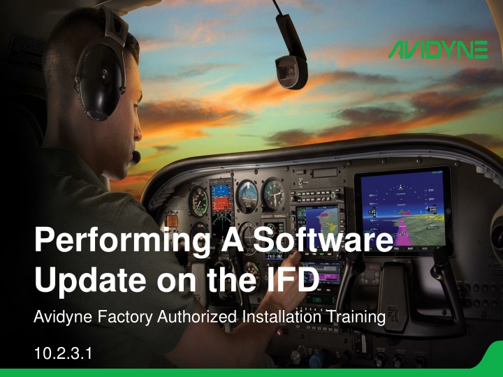 performing a software update on the ifd avidyne