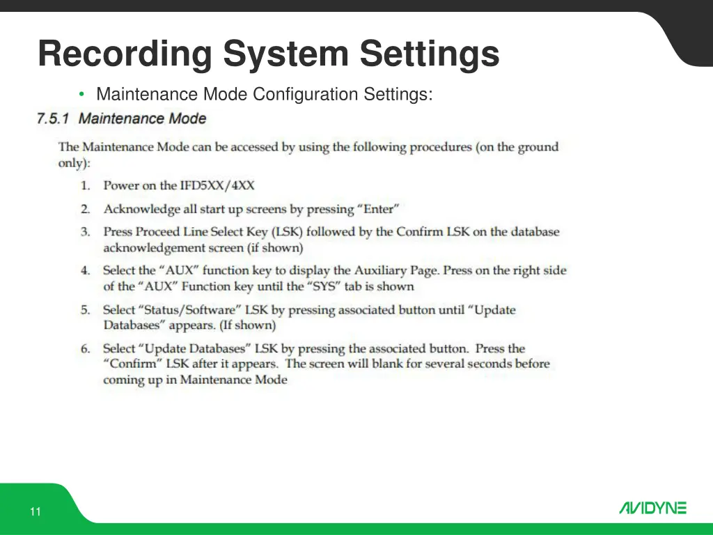 recording system settings