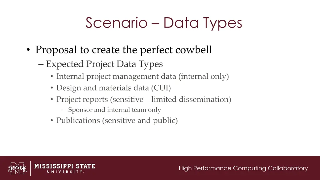 scenario data types