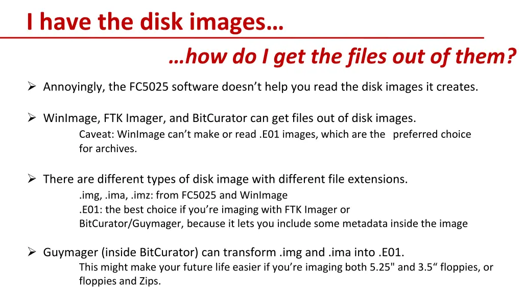 i have the disk images