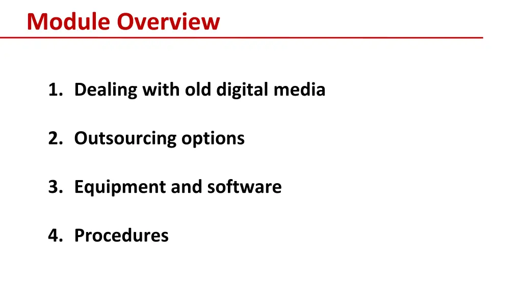 module overview