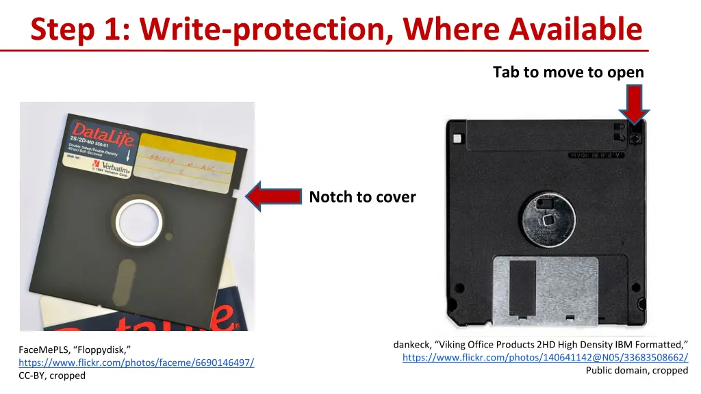 step 1 write protection where available 1