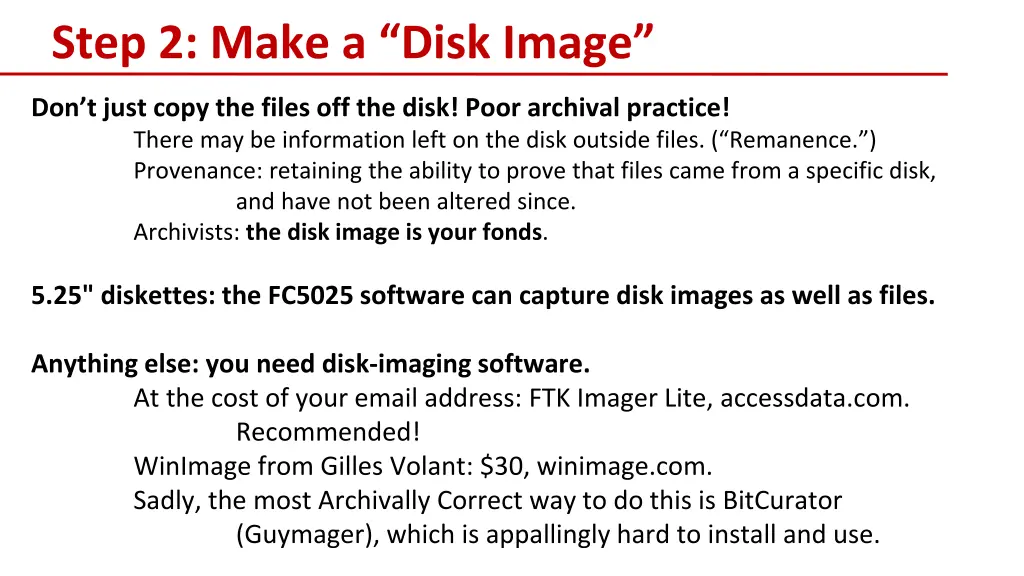 step 2 make a disk image