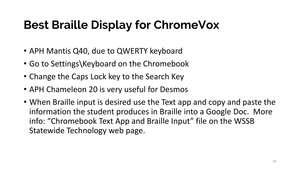 best braille display for chromevox