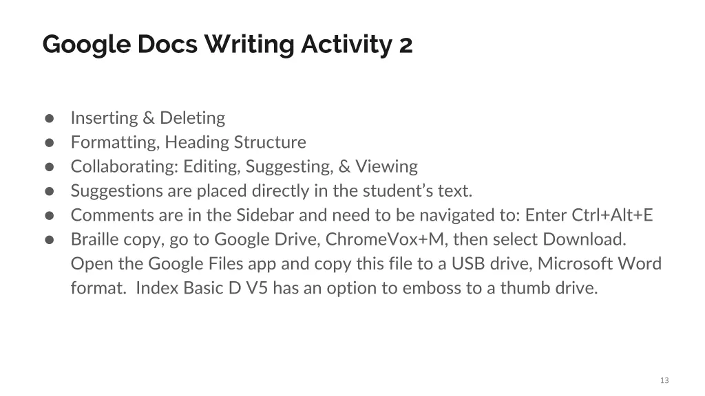 google docs writing activity 2