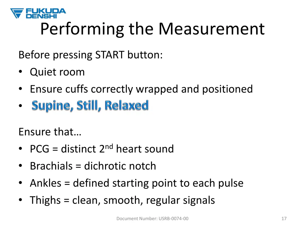 performing the measurement