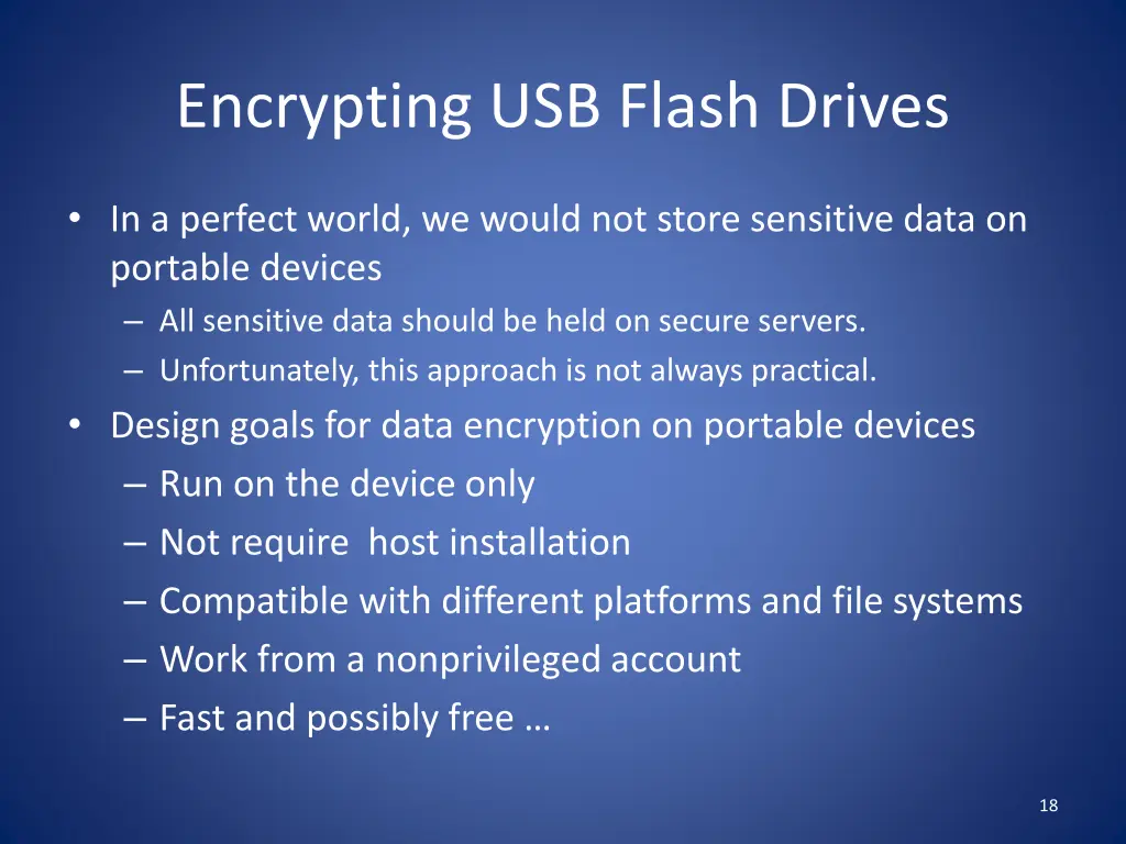 encrypting usb flash drives