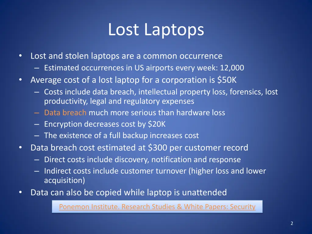 lost laptops