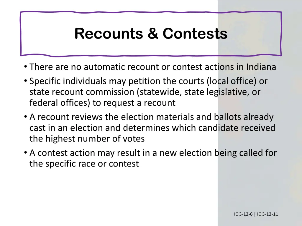 recounts contests