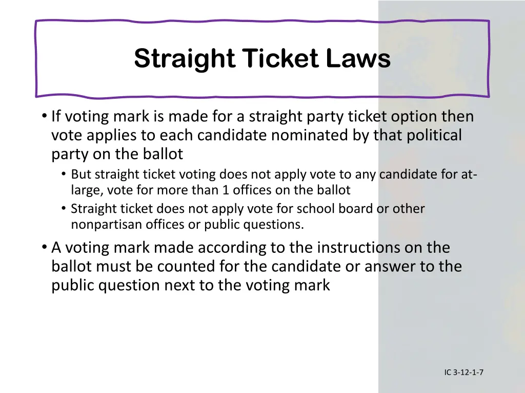 straight ticket laws